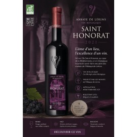 Saint Honorat 2021 - Organic Wine - Syrah