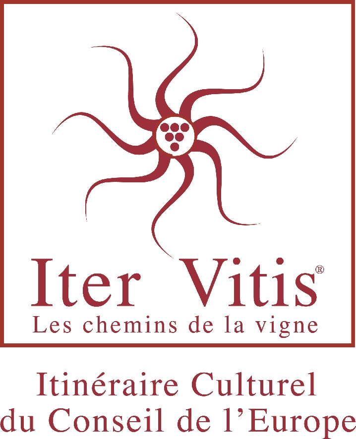 Logo Iter Vitis, les chemins de la vigne, itinéraire culturel du Conseil de l'Europe