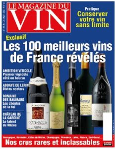 Couverture du Magazine du Vin annonçant les 100 meilleurs vins de France, avec mention de l'Abbaye de Lérins et ses chemins de la foi